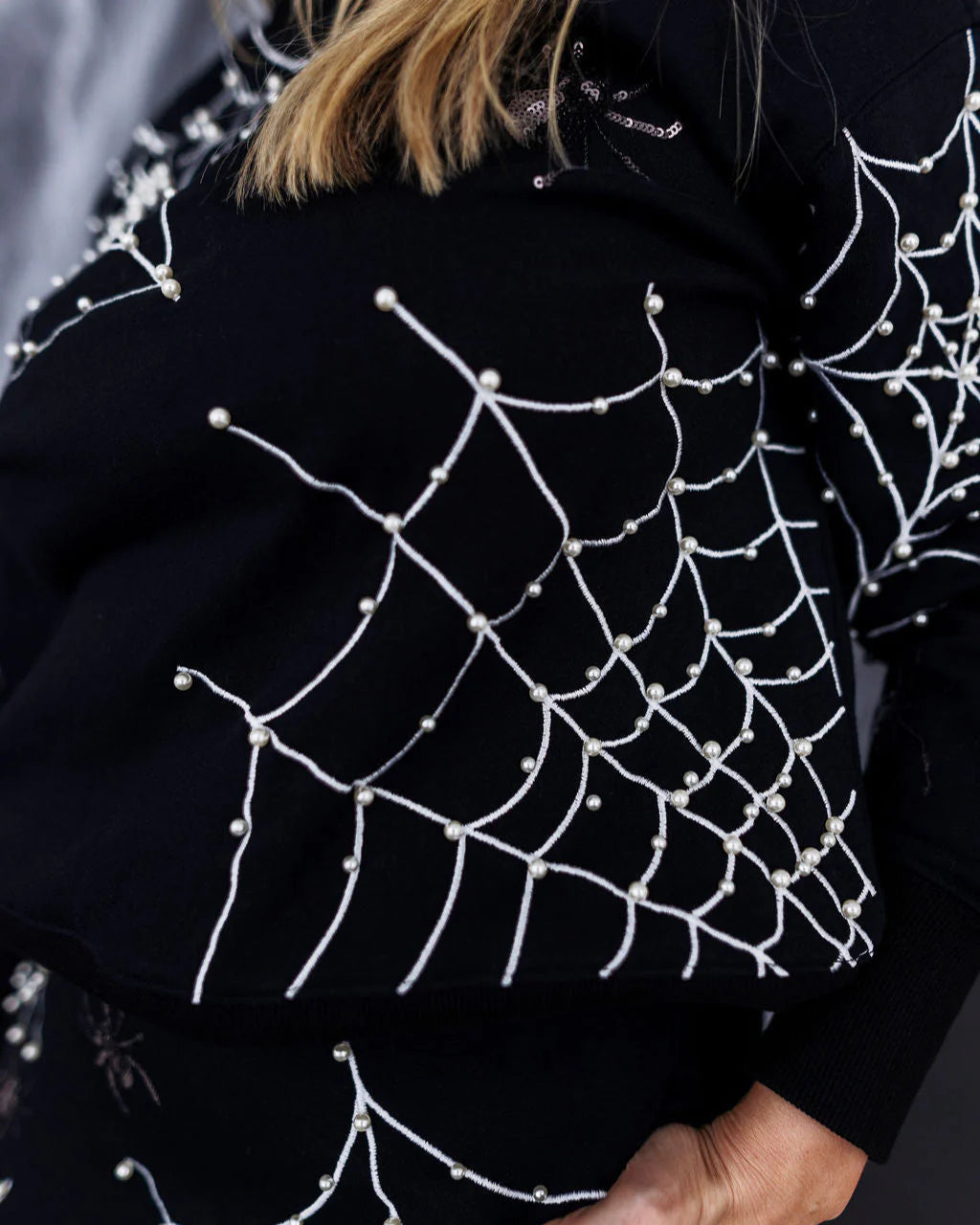 BC- Pearl Spider Webs Sweatshirt