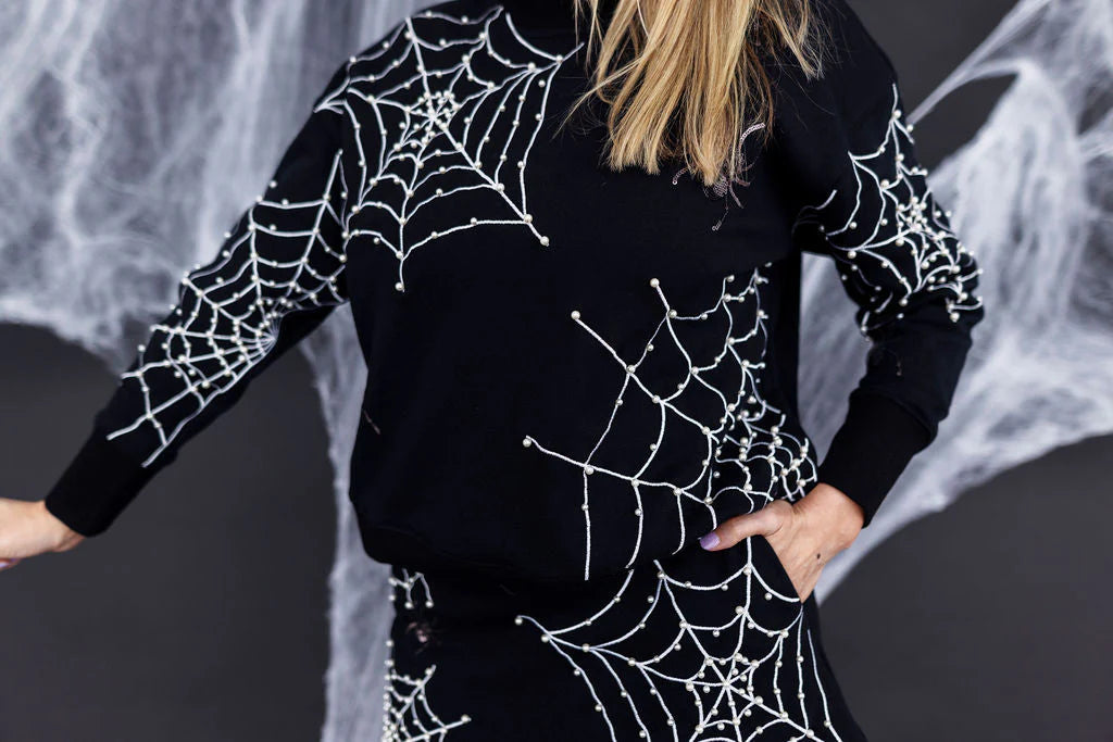 BC- Pearl Spider Webs Sweatshirt