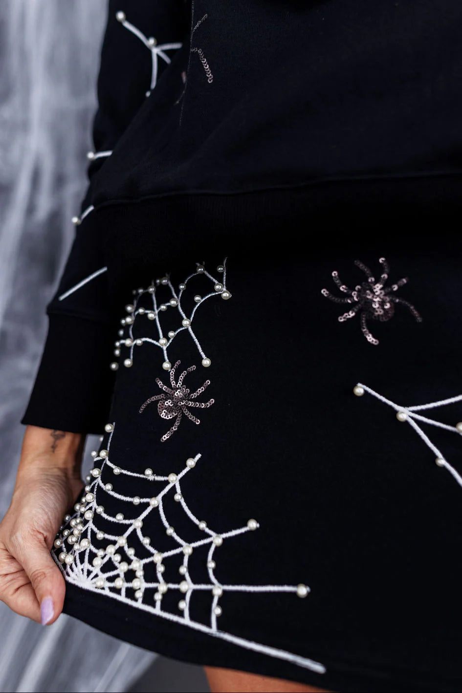 BC- Pearl Spider Webs Skort