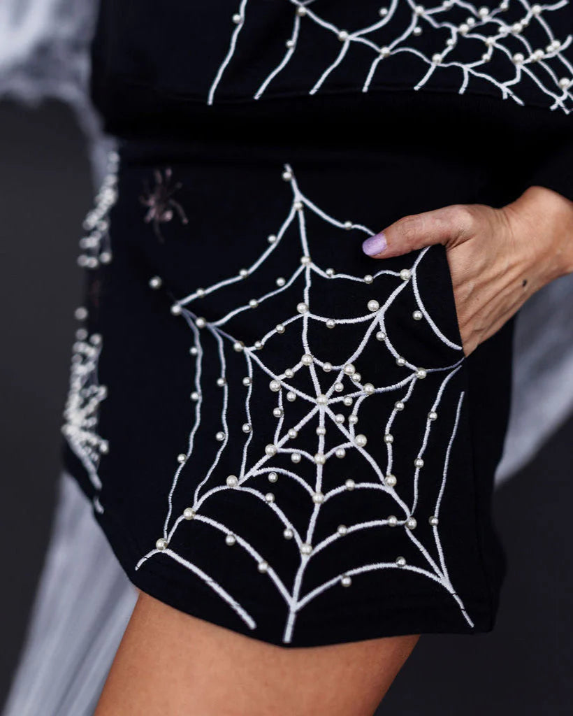 BC- Pearl Spider Webs Skort