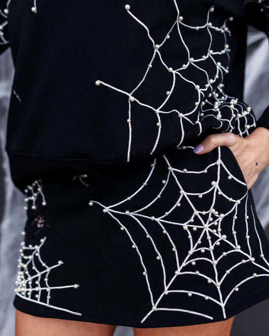 BC- Pearl Spider Webs Skort