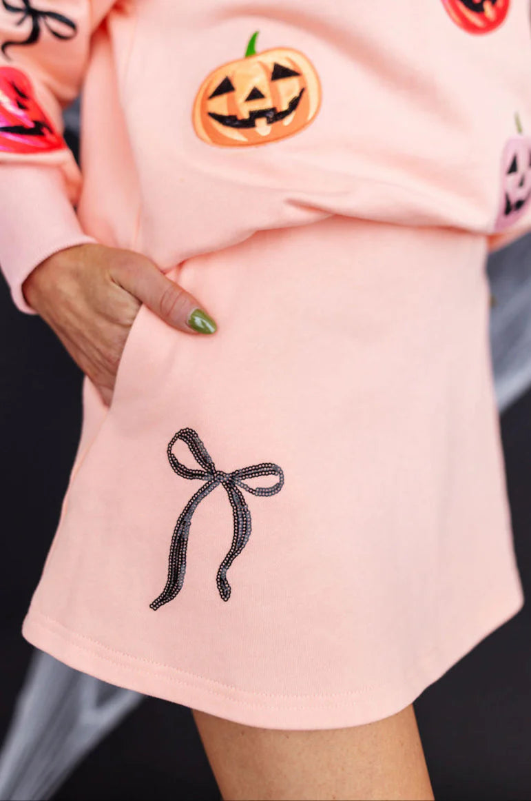 BC- Pink Skort with Black Bow
