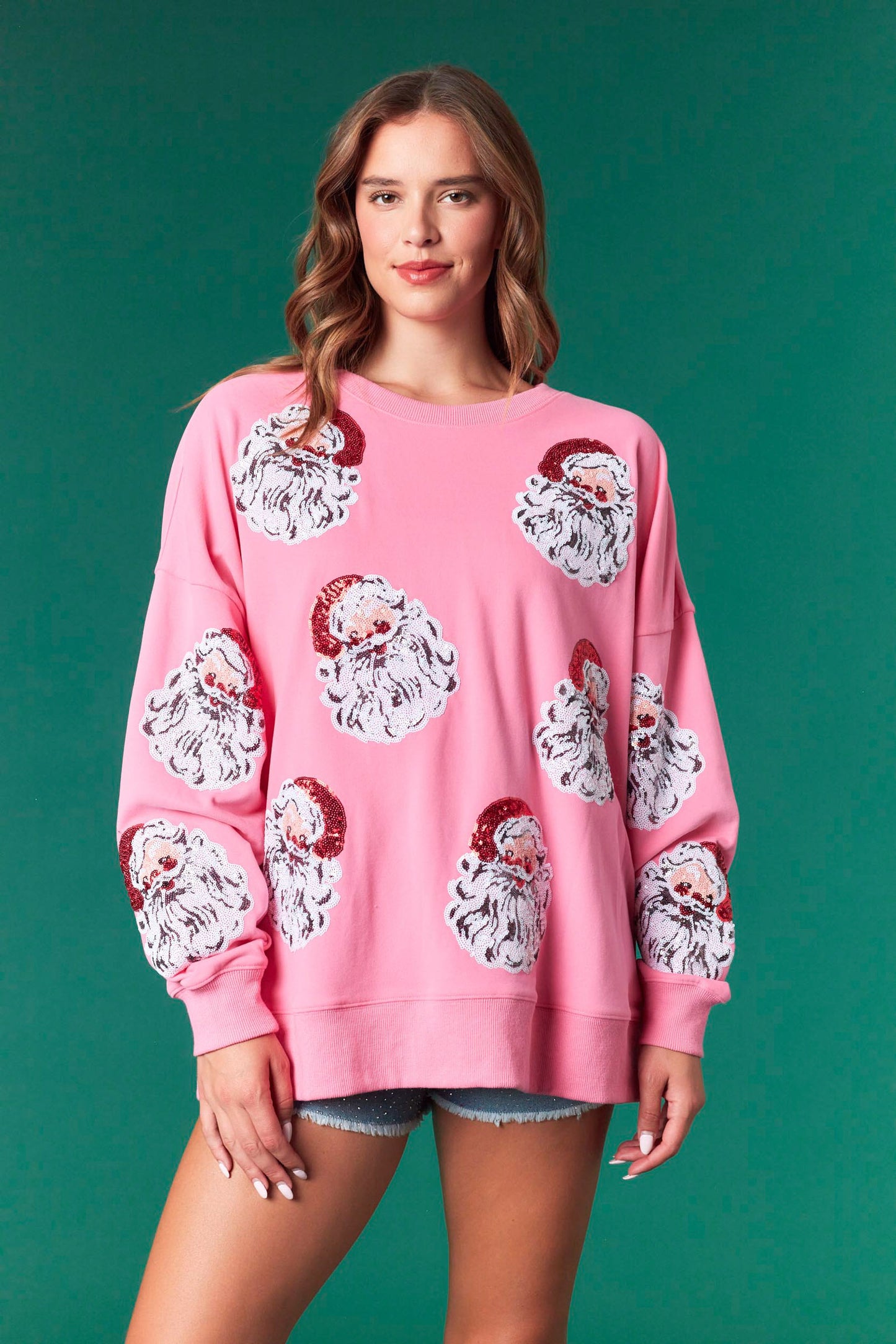 Sequin Santa Sweatshirt