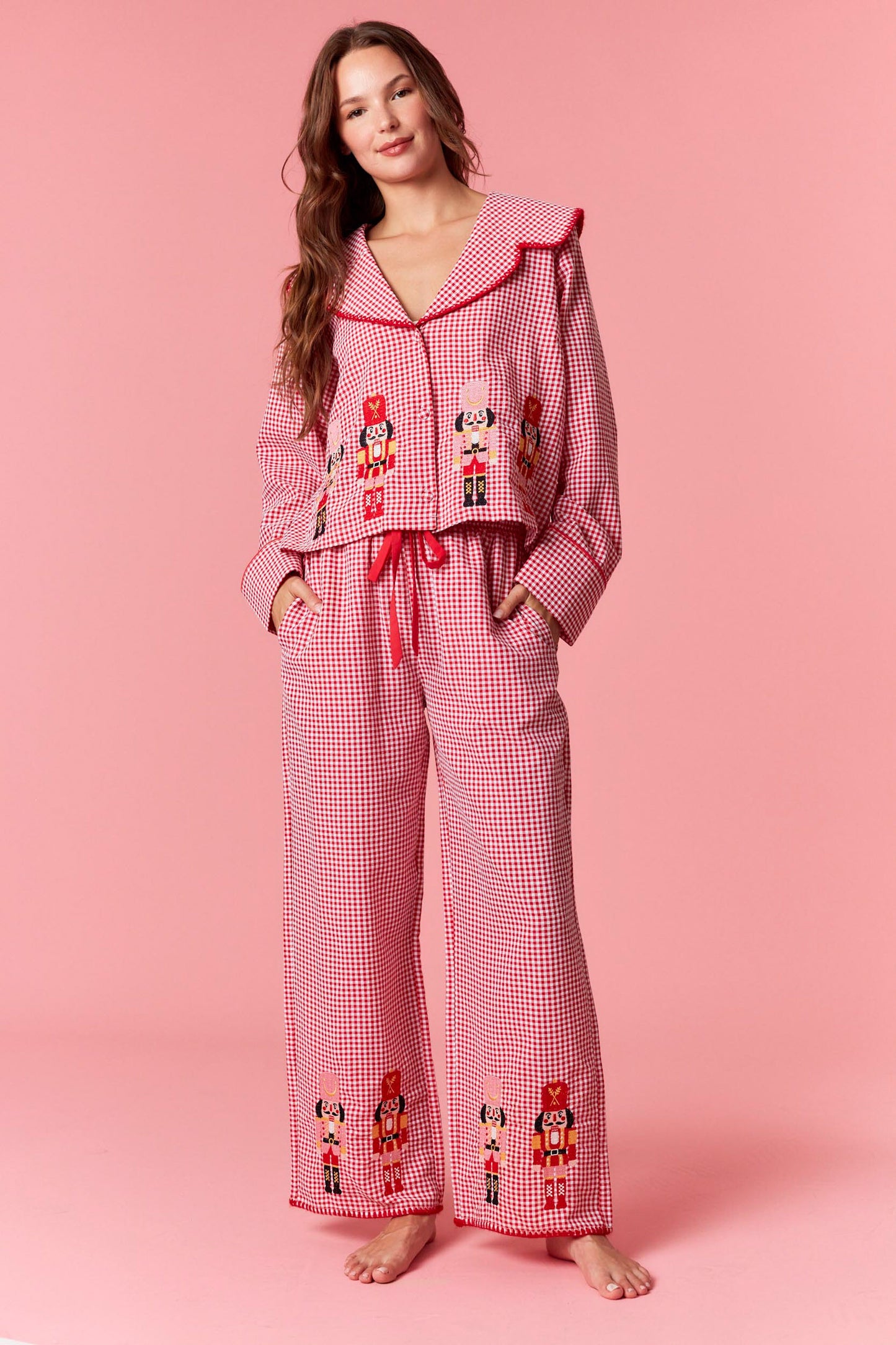Christmas Embroidered Nutcracker Pajamas
