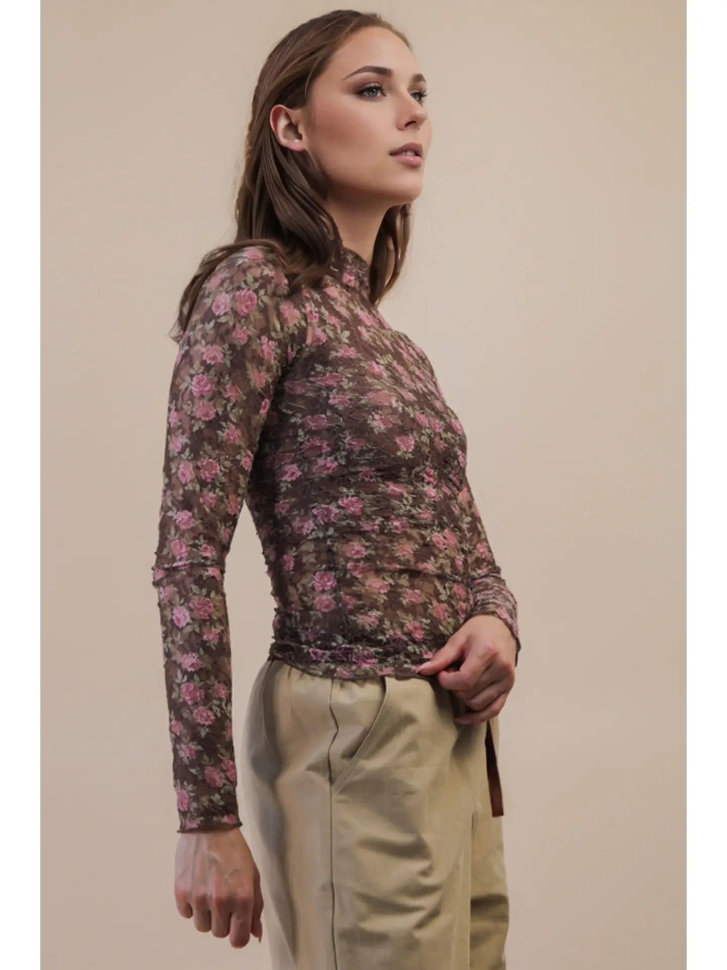 Bella Rose Lace Mesh Top