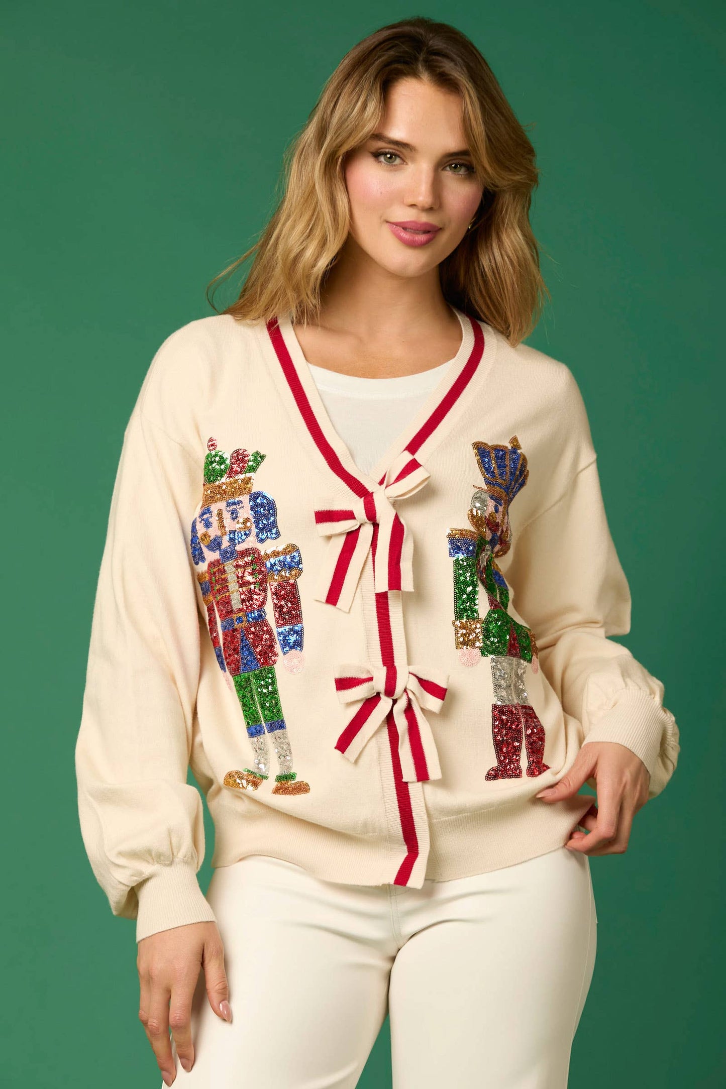 Nutcracker Cardigan with Bow Detail