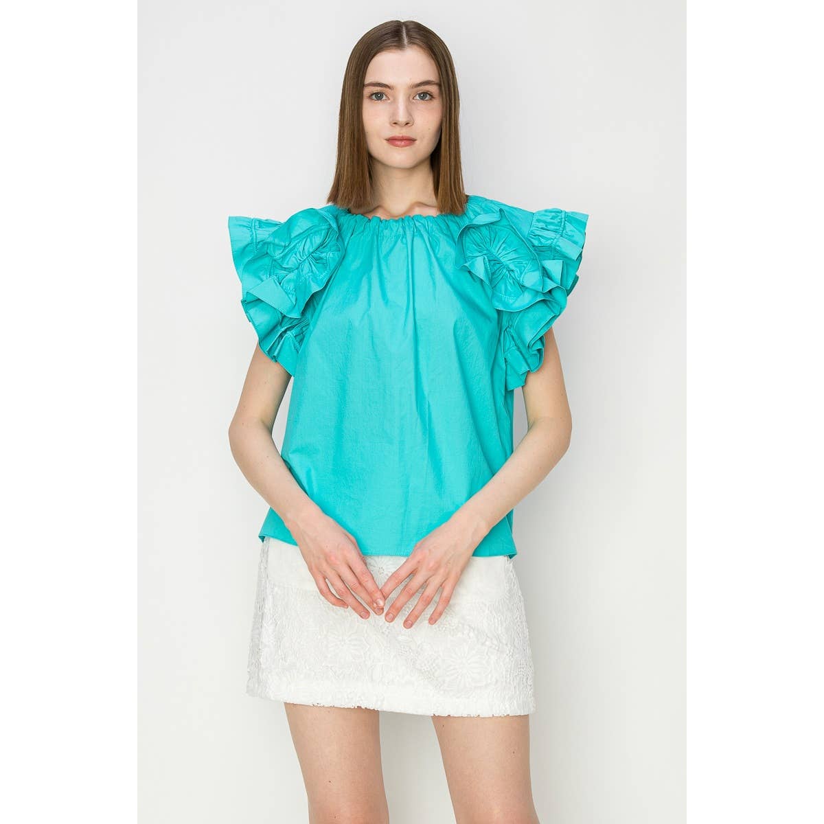 Connor Ruffle Sleeve Top