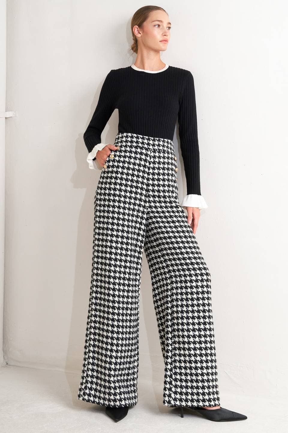 Clarissa Houndstooth Trouser