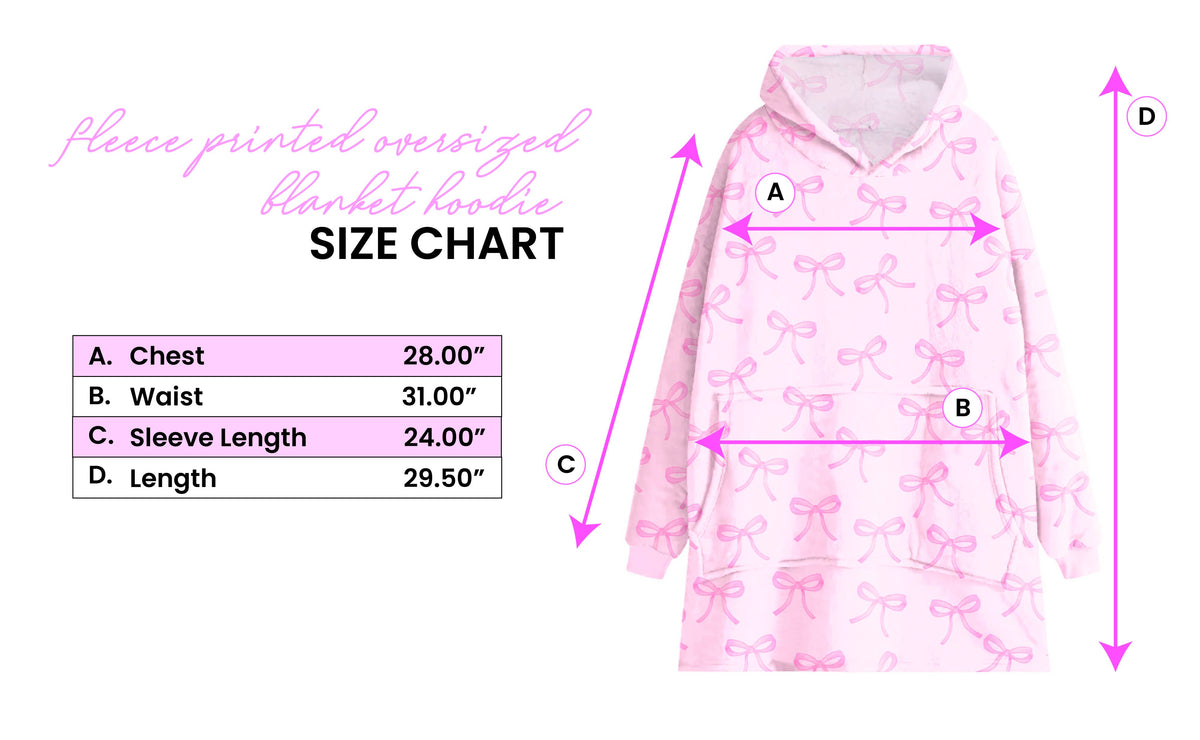 Girls- Fleece Printed Orchid Floral Blanket Hoodie