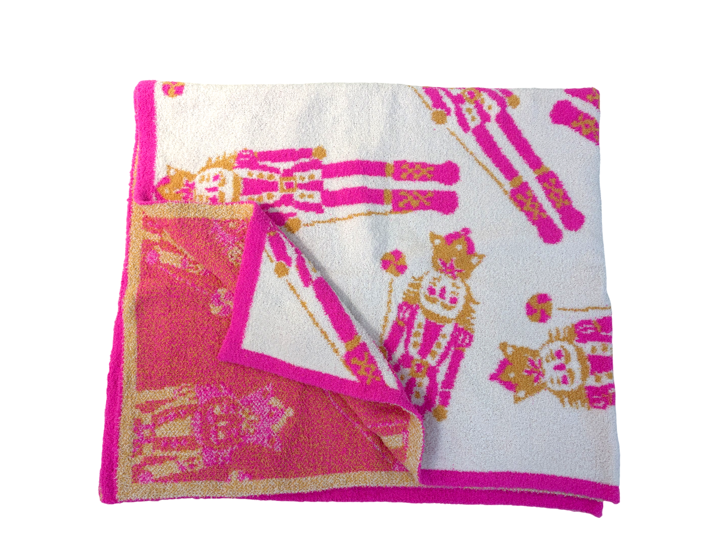 Pink Nutcracker Luxe Throw Blanket
