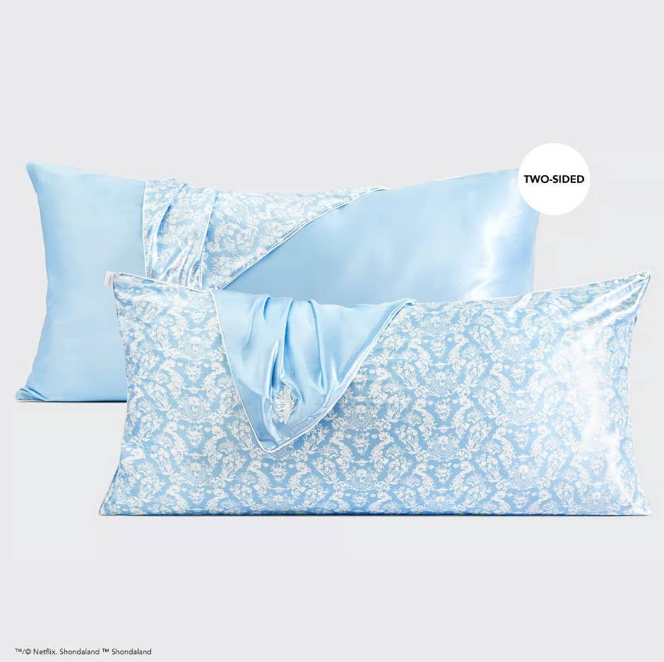 Kitsch x Bridgerton King Satin Pillowcase / Toile De Blue