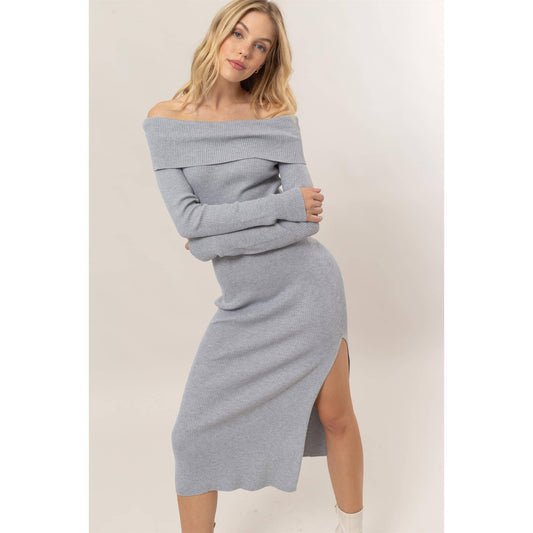 Jessie Ribbed Knit Midi Dress