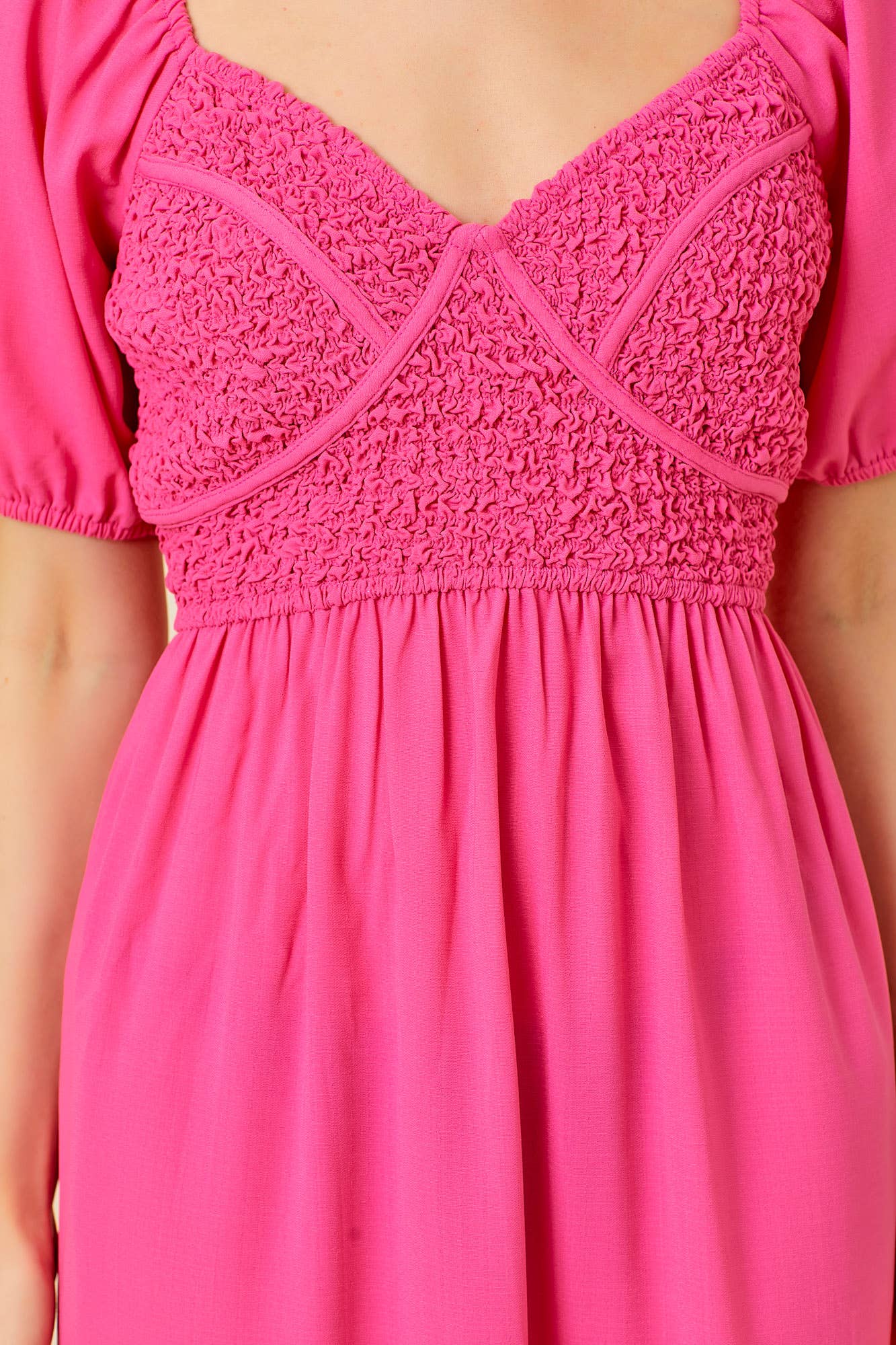 Chrissy Hot Pink Midi Dress