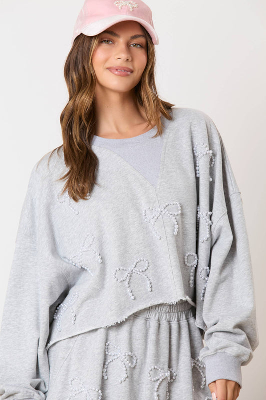 Pearl Bow Sweatshirt