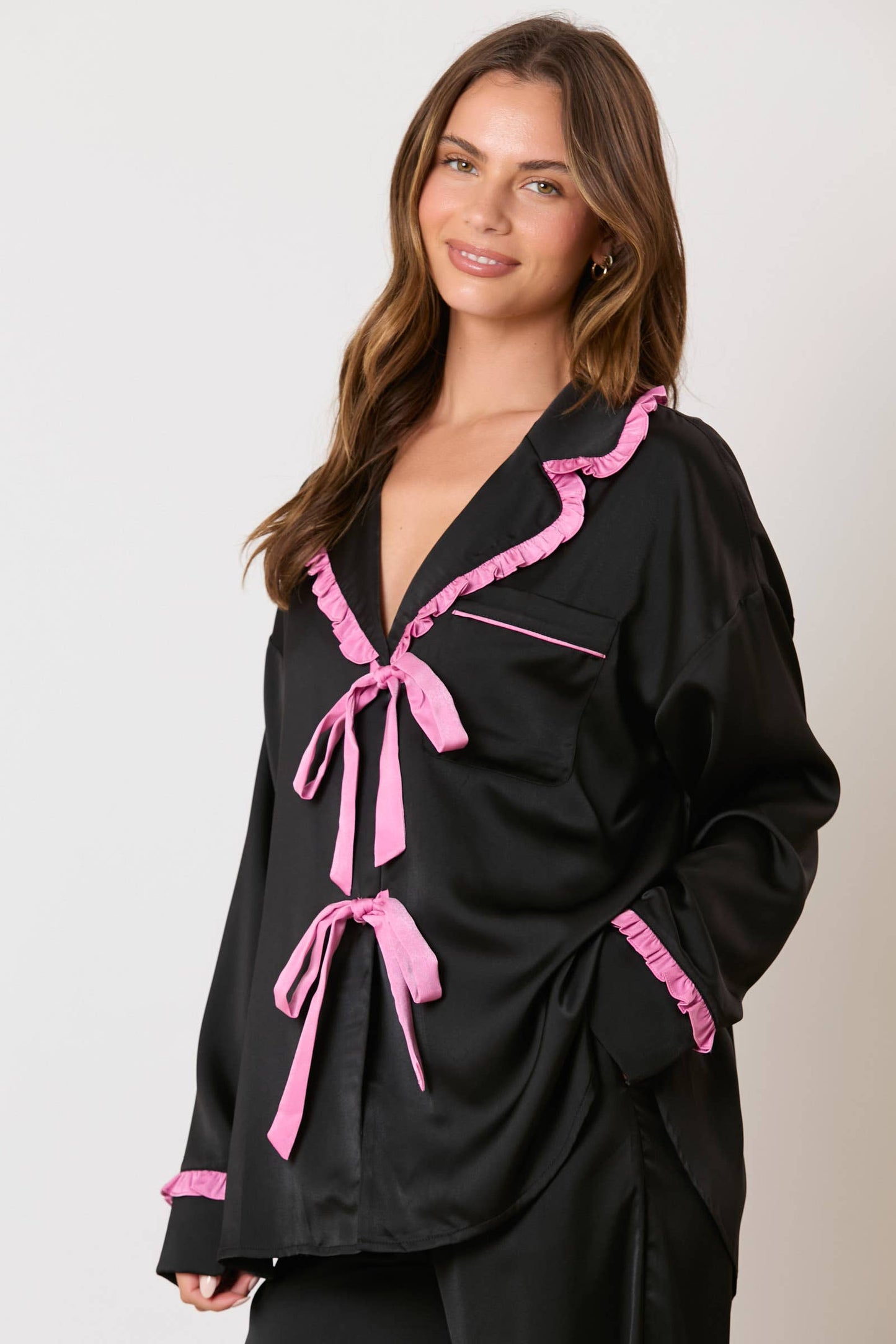 Frenchie Satin Pajamas