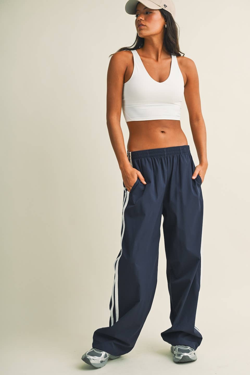Aligned Performance Cropped Tank Top- Cream