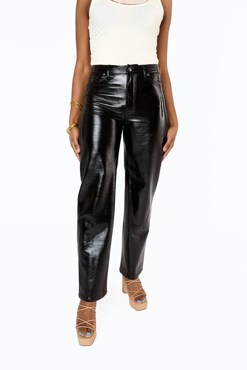 Yara Black Vegan Leather Pant