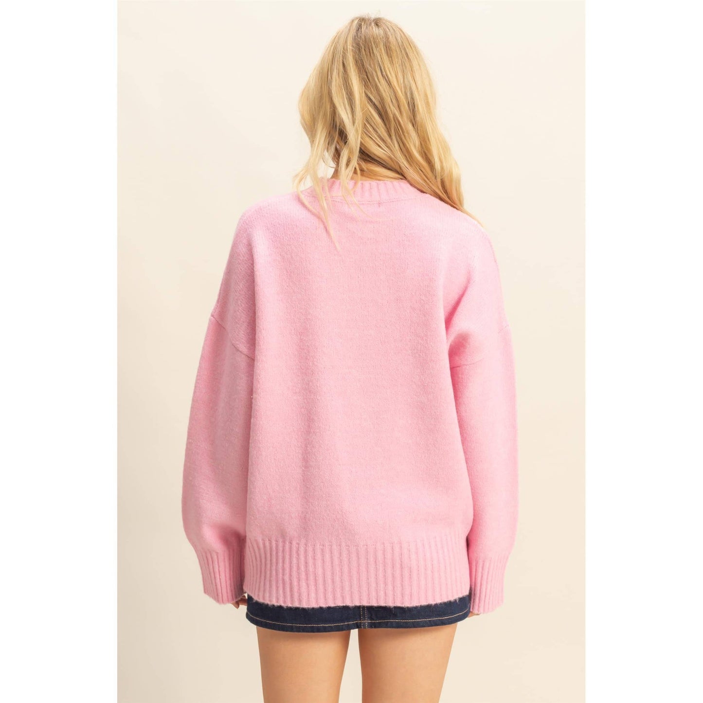 Gumdrop Sweater- Pink
