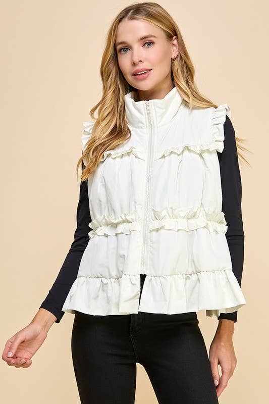 Celeste Ruffle Bow Vest