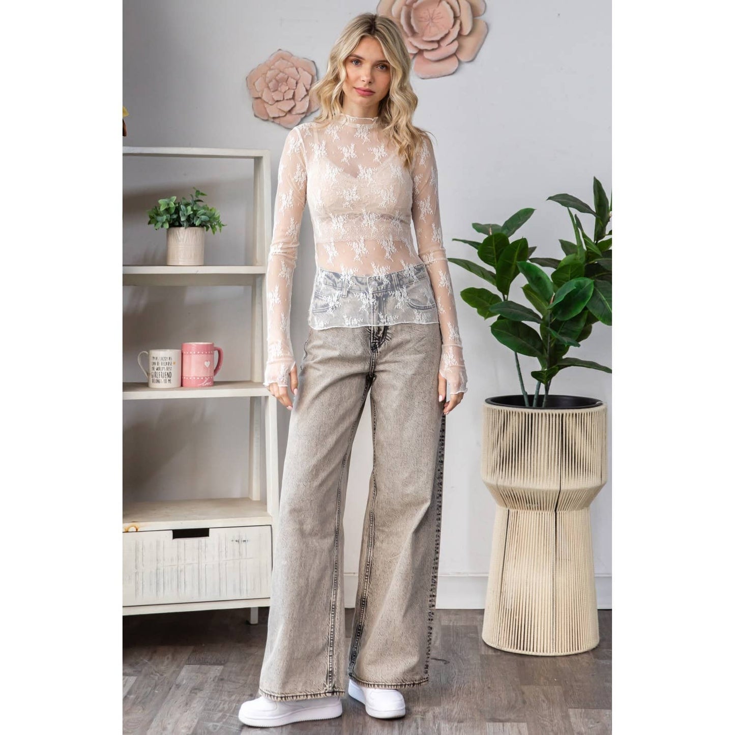 Lacey Layering Top- Cream