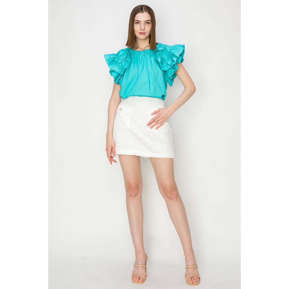 Connor Ruffle Sleeve Top