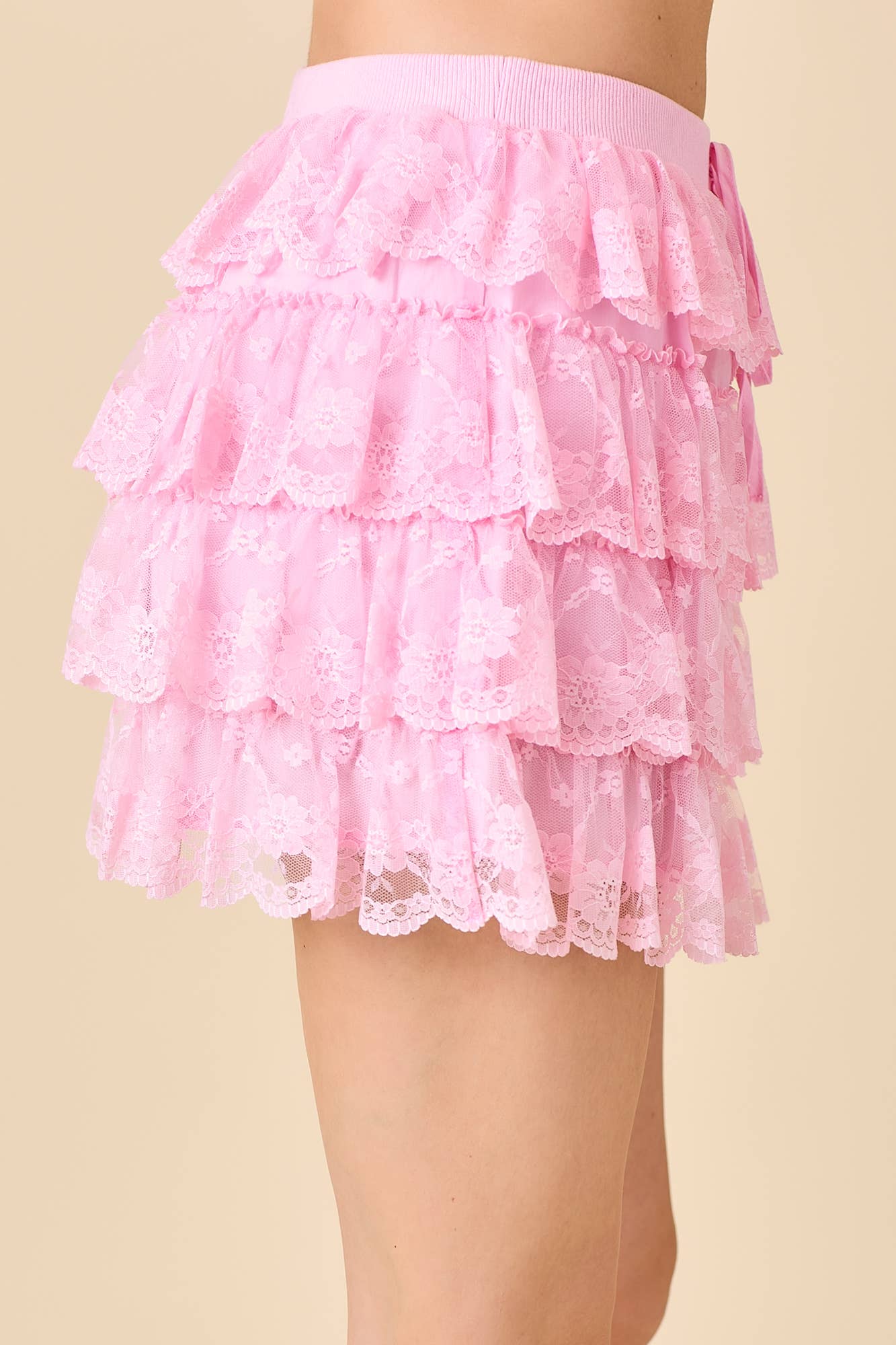 Lace Scallop Ruffle Skort