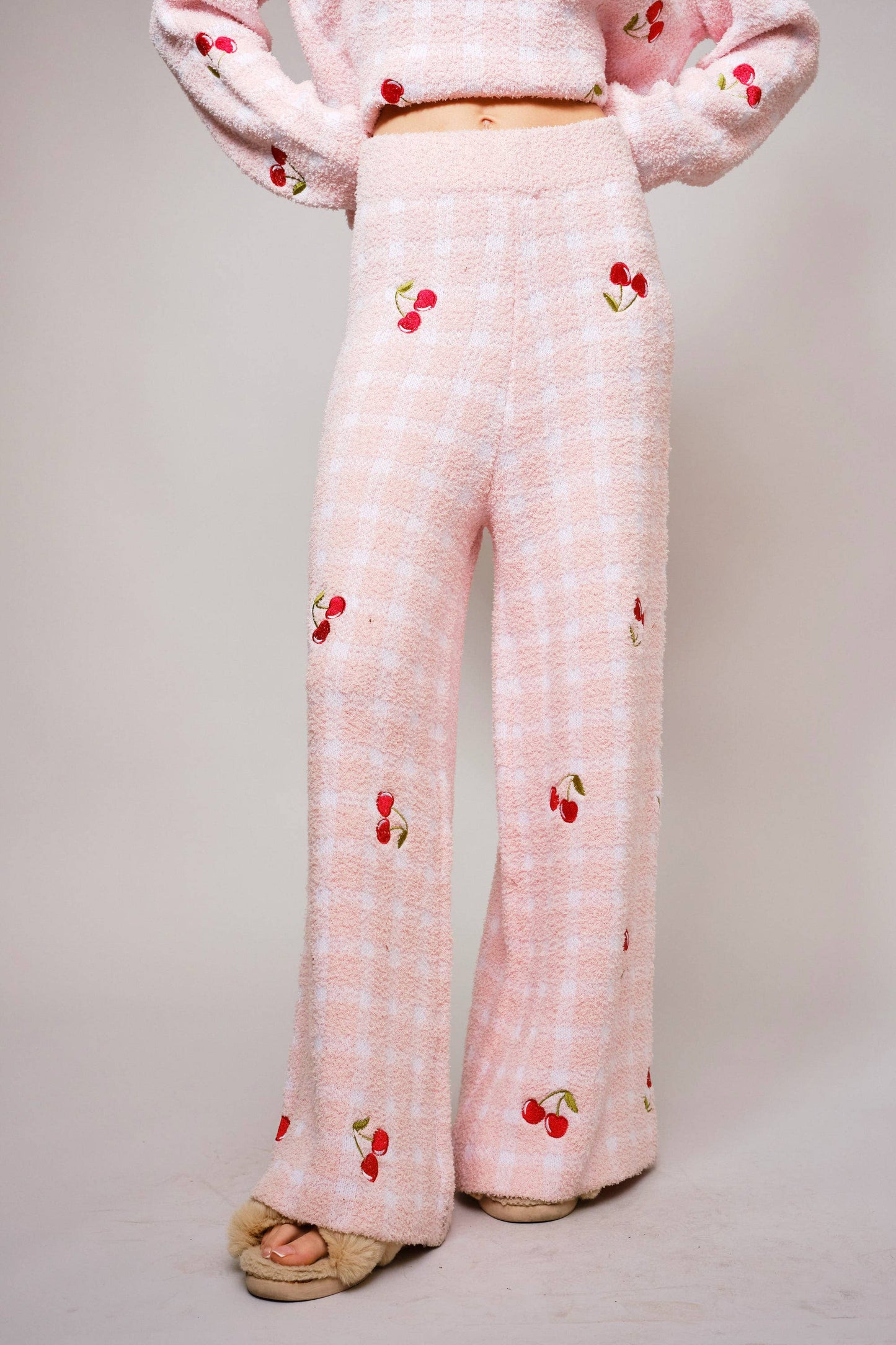 Cherry Embroidery Cozy Set