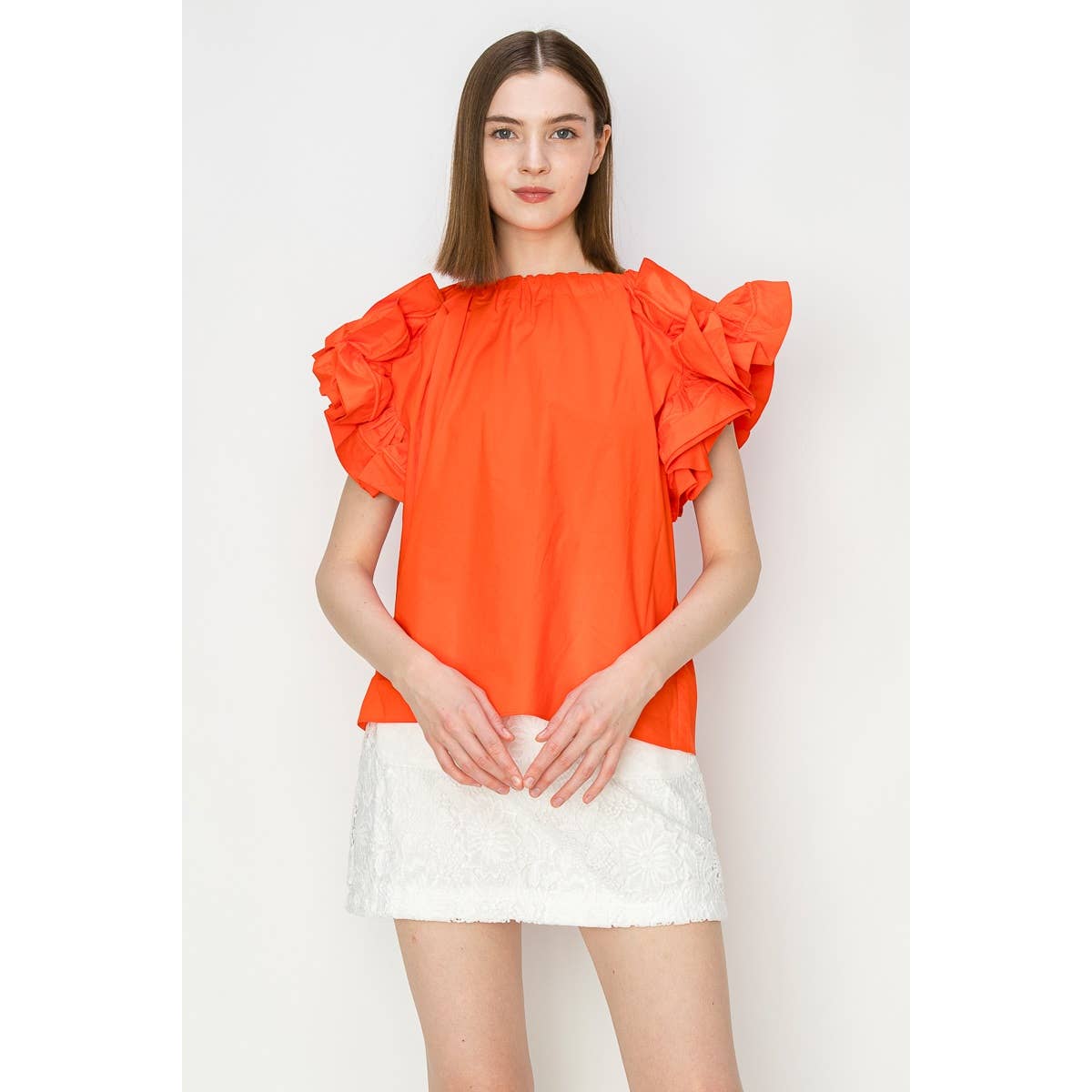 Connor Ruffle Sleeve Top