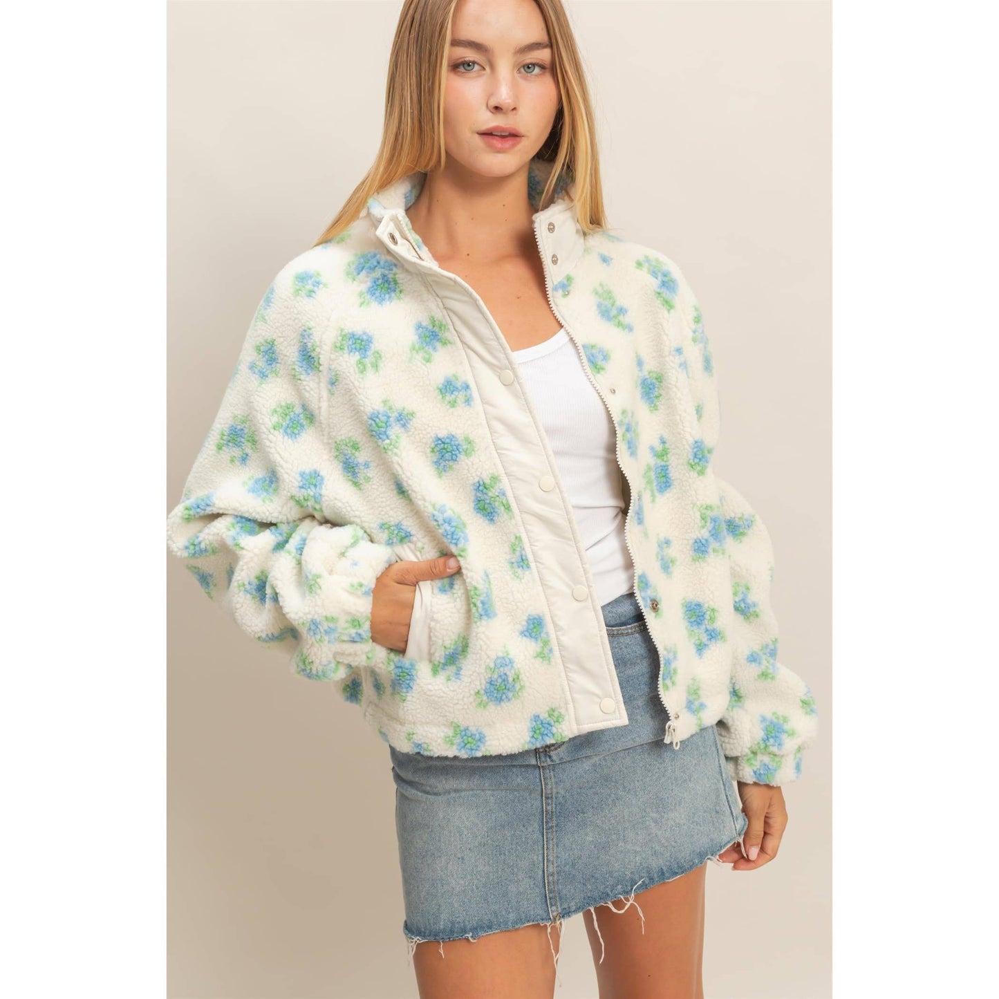 Bessie Floral Fleece Jacket
