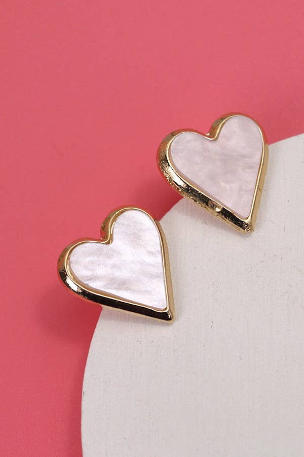 Eloise Pearl Heart Earrings