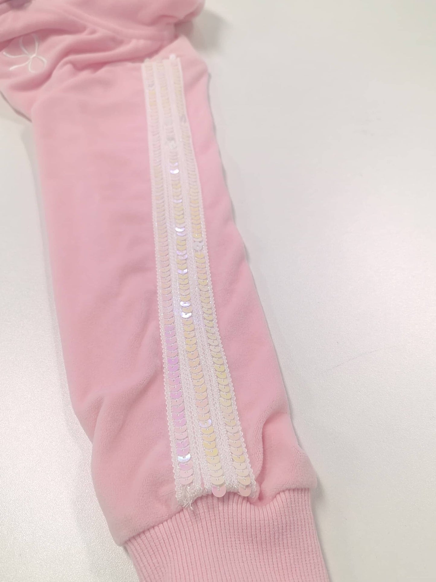 Girls Velvet Bow Sequin Set