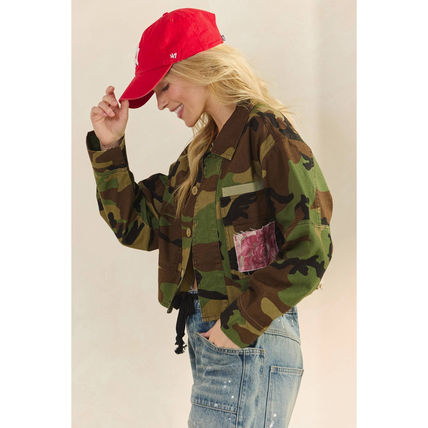 Floral Camo Crop Jacket