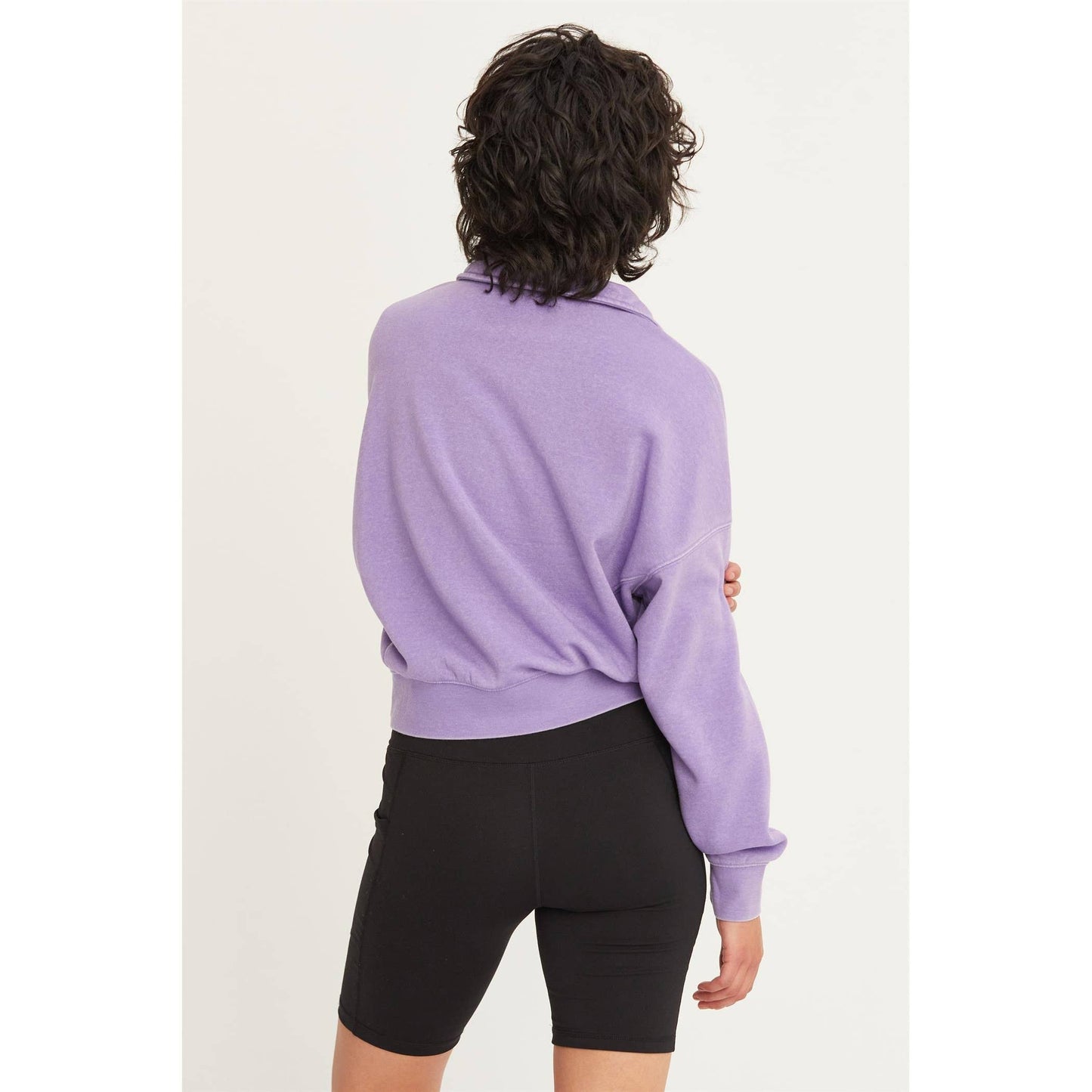 Kate Half-Zip Sweatshirt- Lavender