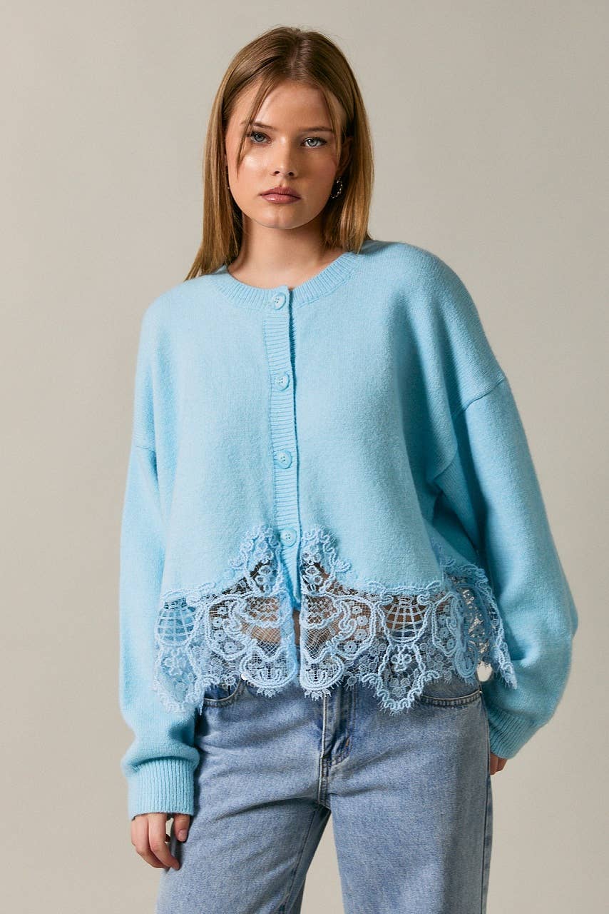 Harley Lace Knit Sweater Cardigan