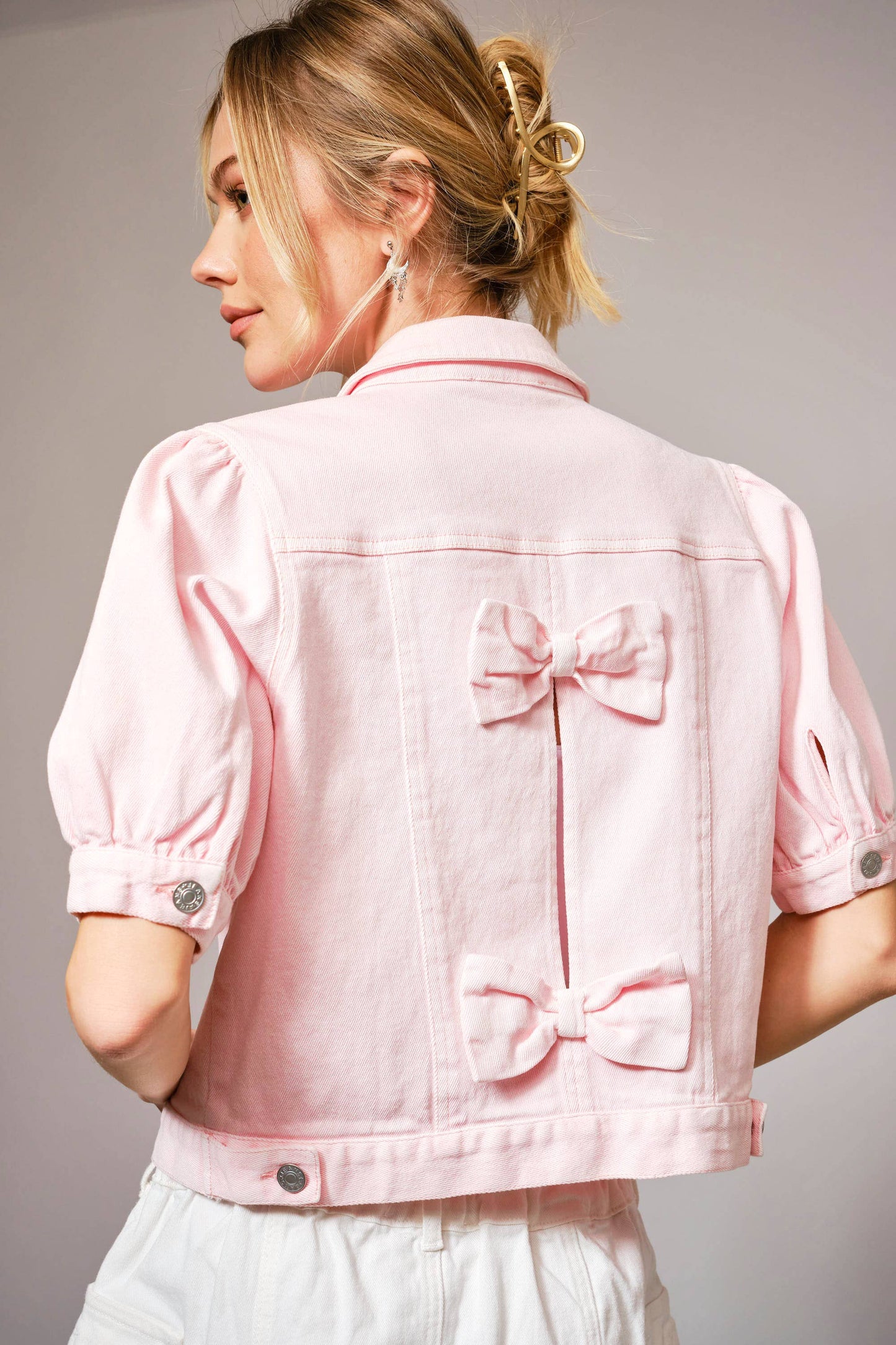 Elsie Bow Back Denim Jacket