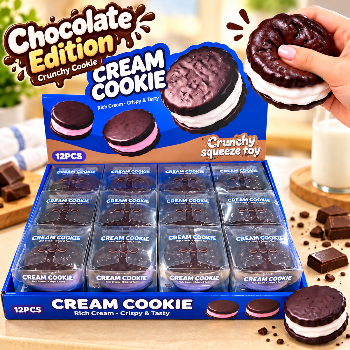 Chocolate Edition Crunchy Cookie Squishy