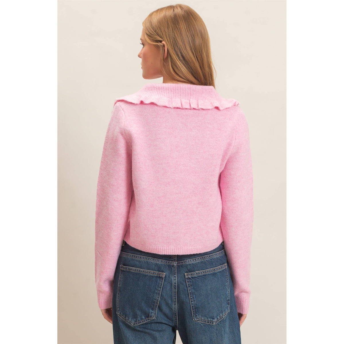Eliza Ruffled Collar Cardigan