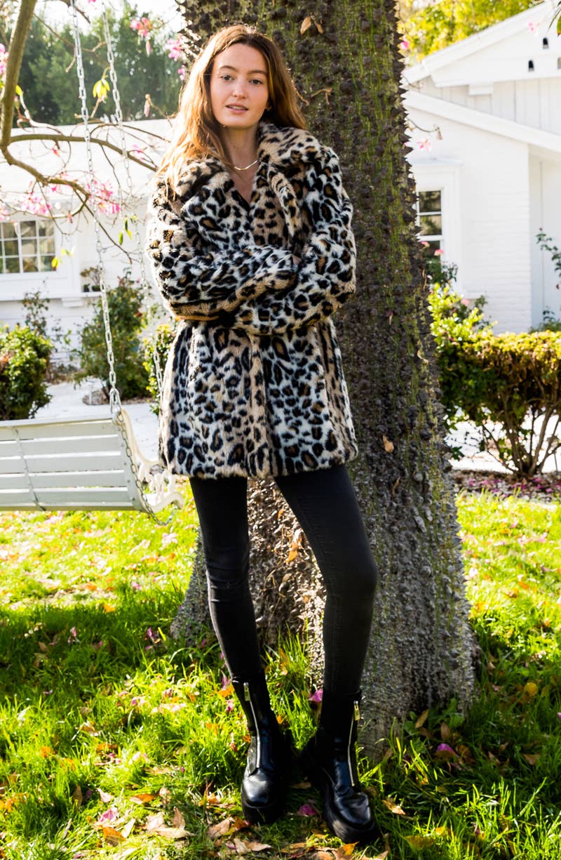 Dolores Leopard Fur Coat