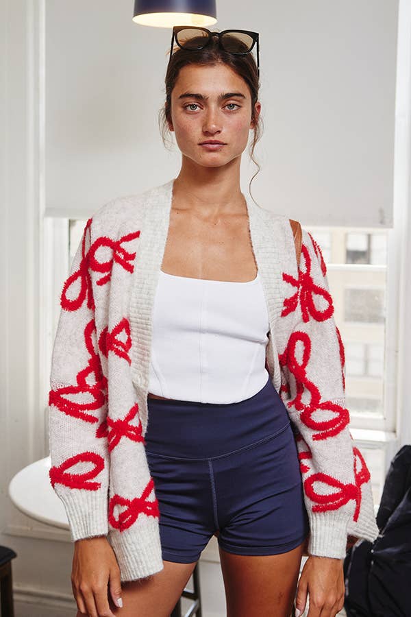 Carrie Oversized Ribbon Cardigan