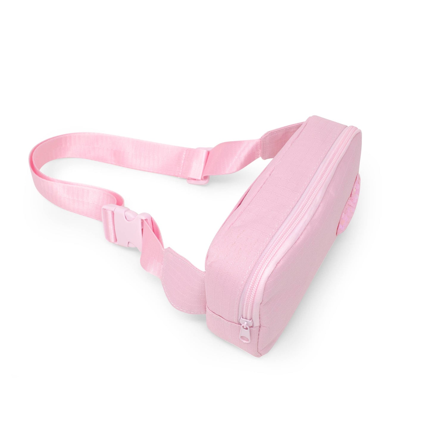 Girls Sequin Heart Crossbody Sling Bag for Kids: Pink