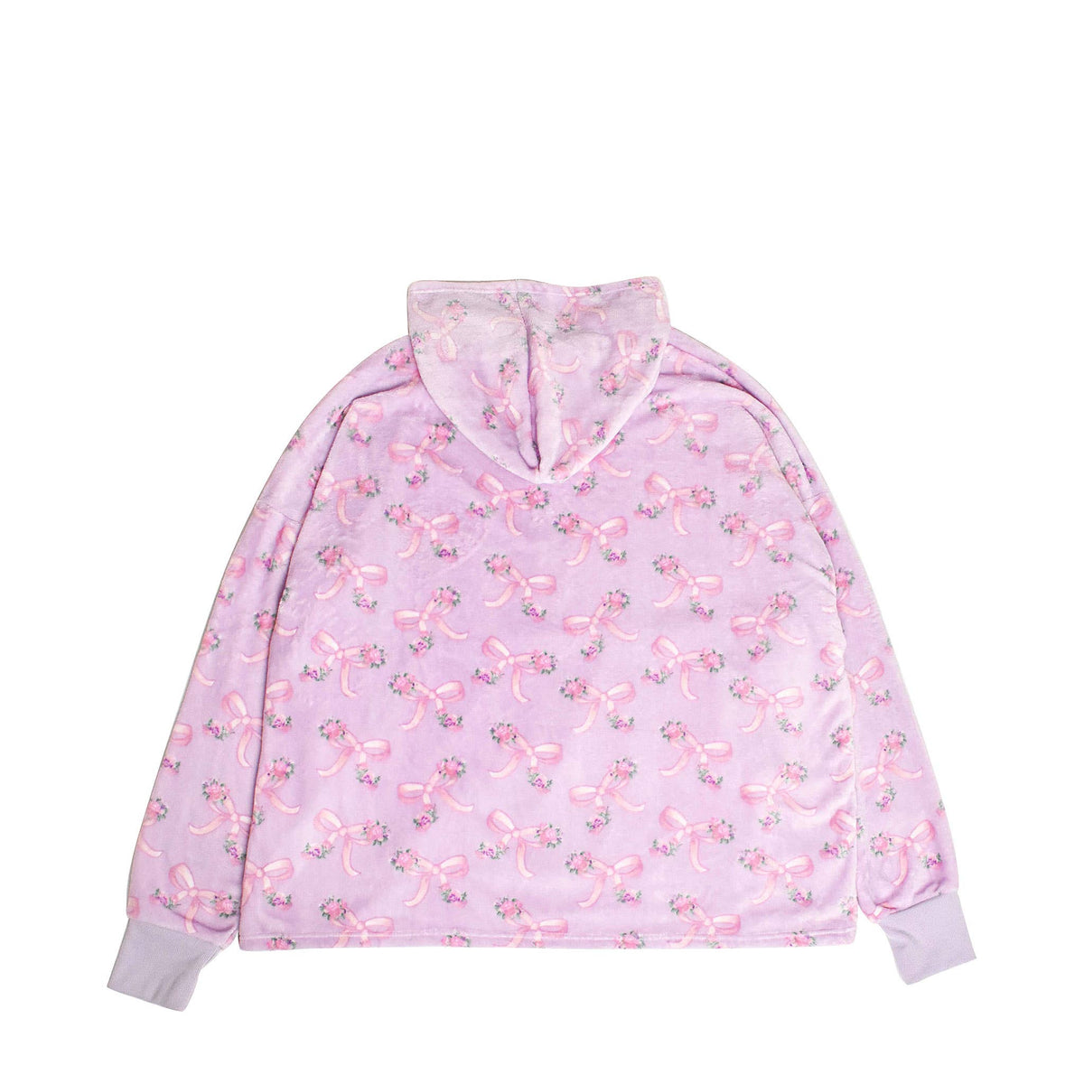 Girls- Fleece Printed Orchid Floral Blanket Hoodie