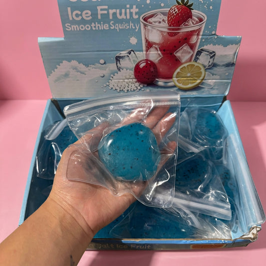 Blue Raspberry Icy Slushy Ball Squishy