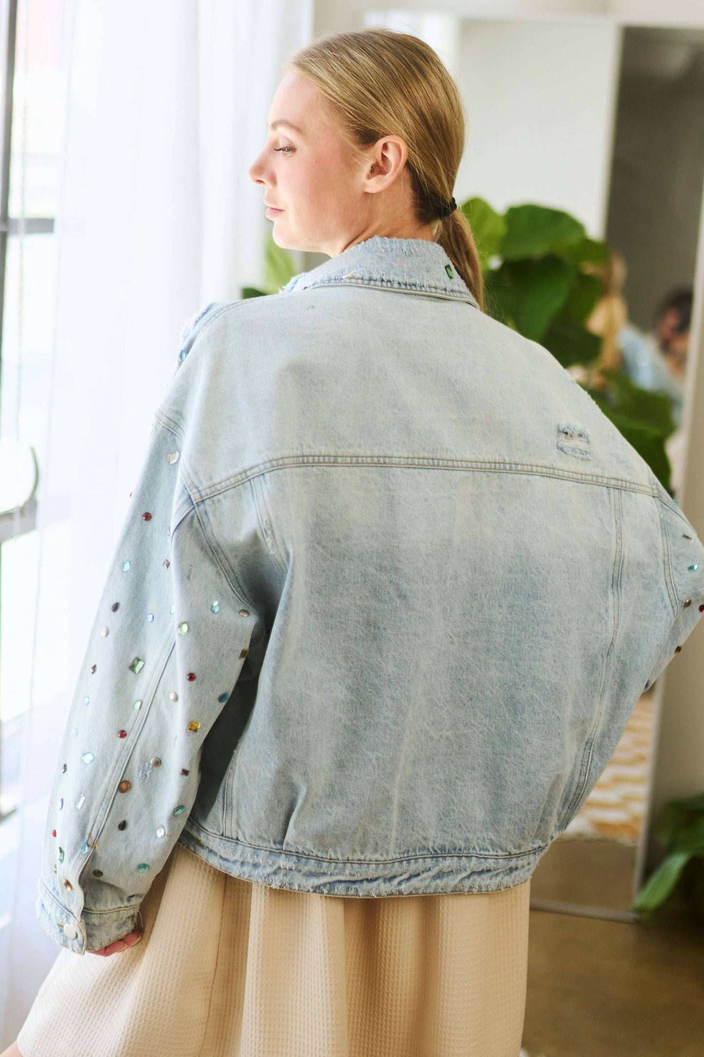 Erin Rhinestone Denim Jacket