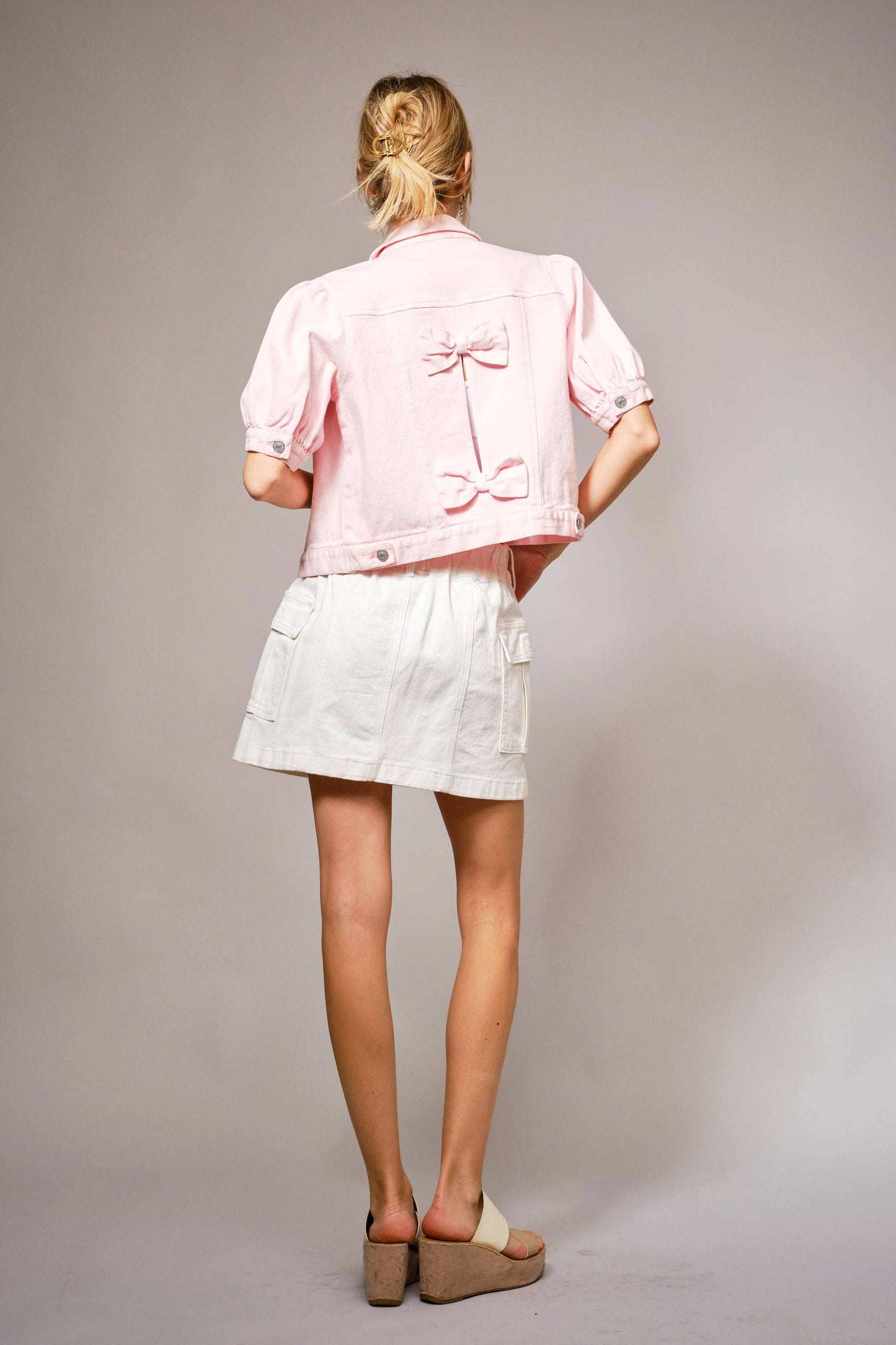 Elsie Bow Back Denim Jacket