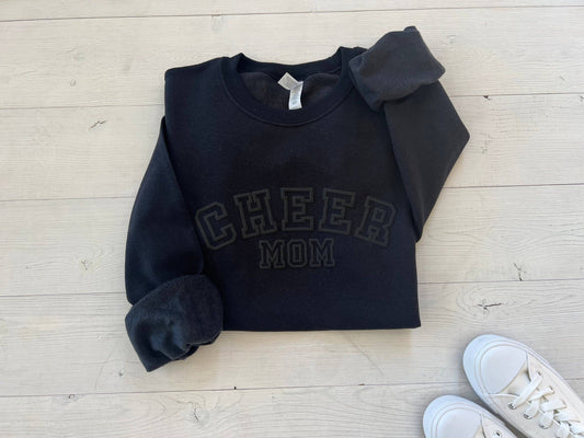 Embossed Cheer Mom Sweatshirt