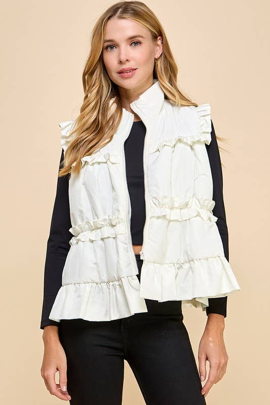 Celeste Ruffle Bow Vest