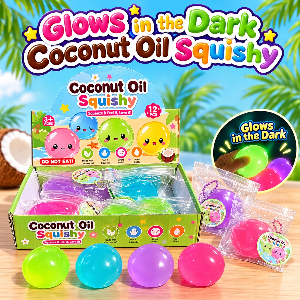 Glow in the Dark Coconut Oil Ball Squishy