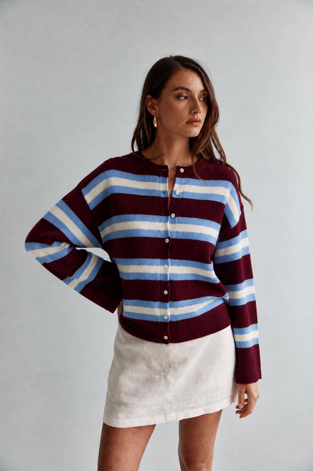 Celine Cardigan- Burgundy