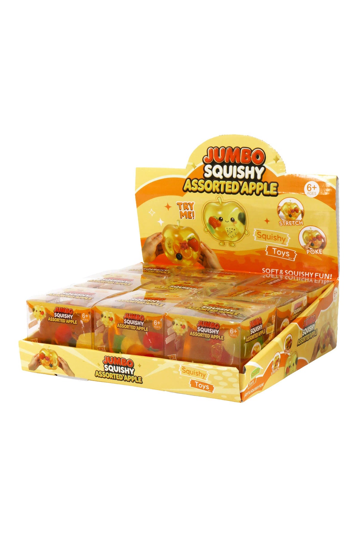 Large 3 Inch Coconut Oil Jelly Apple Fruit Zero Rebound Squishy