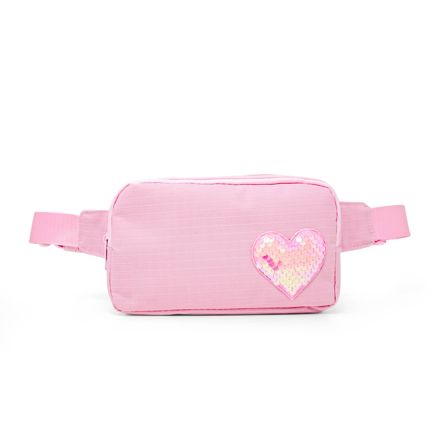 Girls Sequin Heart Crossbody Sling Bag for Kids: Pink
